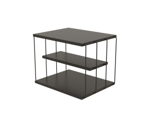 table d'appoint en bois "Lifon" 50 x 40 x 33 cm - Anthracite