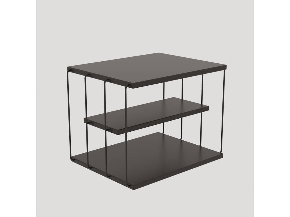 table d'appoint en bois "Lifon" 50 x 40 x 33 cm - Anthracite
