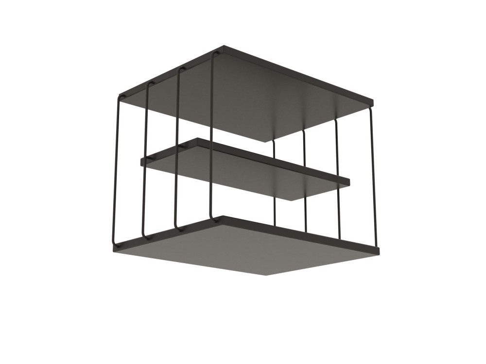table d'appoint en bois "Lifon" 50 x 40 x 33 cm - Anthracite