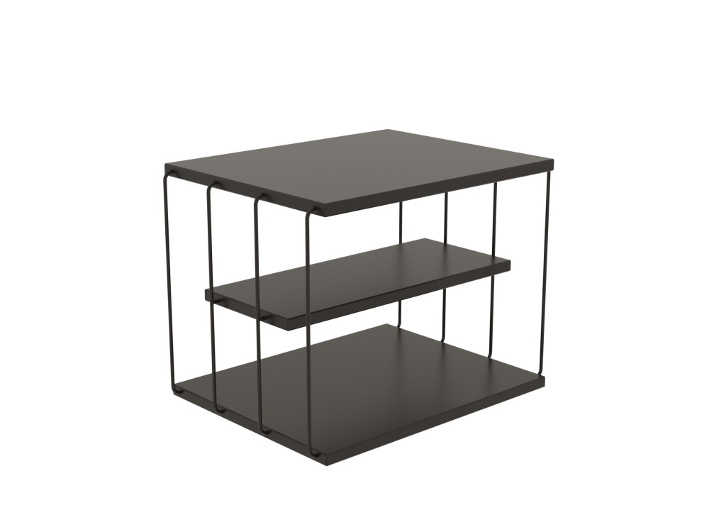 table d'appoint en bois "Lifon" 50 x 40 x 33 cm - Anthracite