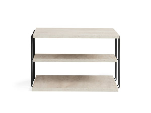 table d'appoint en bois "Lifon" - 50 x 40 x 33 cm - Travertin