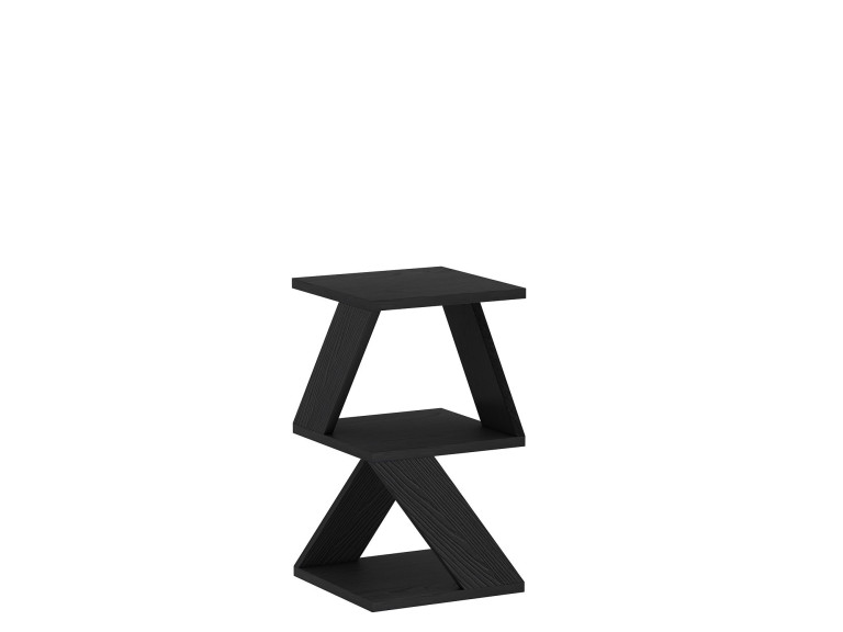 Table d'appoint en bois "Albeni" - 30 x 30 x 54 cm - Noir