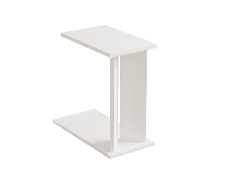 Table d'appoint en bois "Lun" - 25 x 50 x 48 cm - Blanc