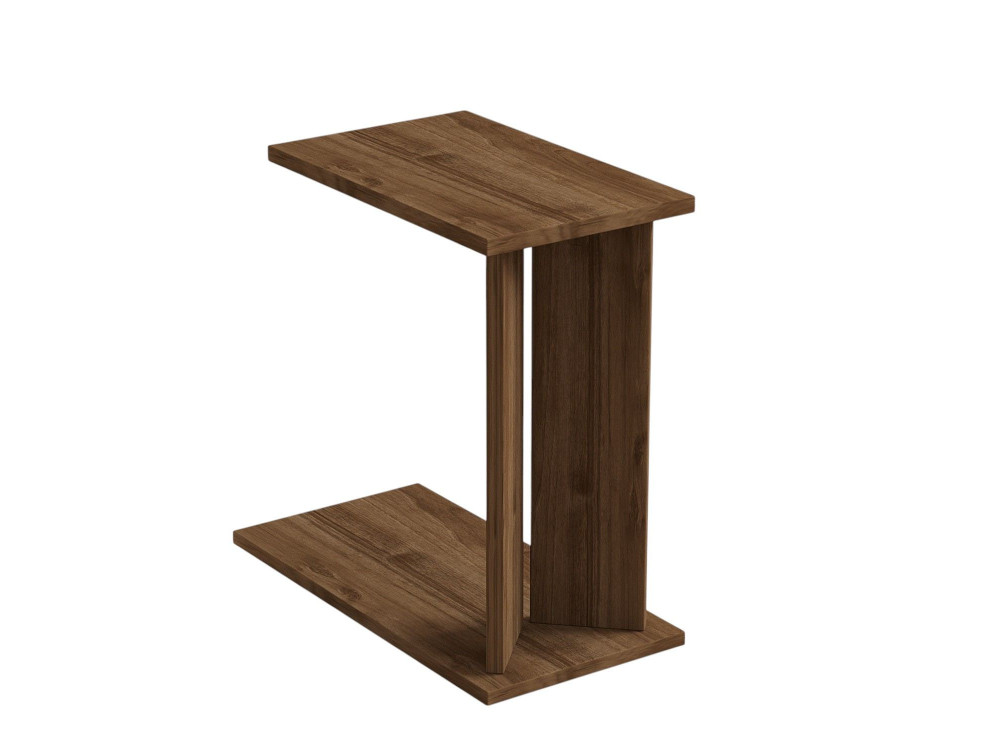 Table d'appoint en bois "Lun" - 25 x 50 x 48 cm - Marron