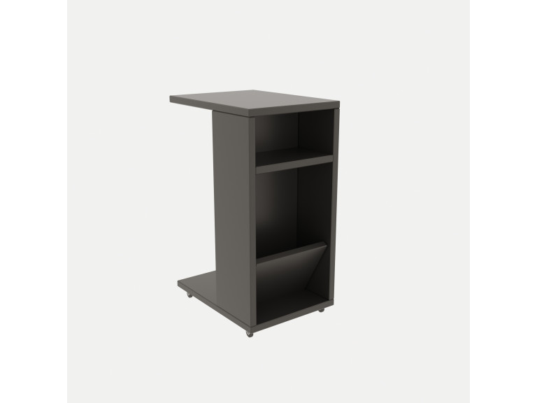 Table d'appoint en bois "Filinta" - 30 x 40 x 63 cm - Gris anthracite