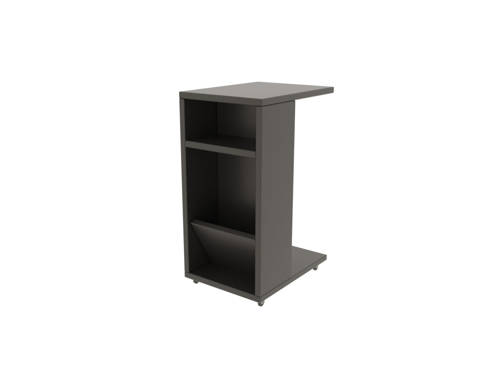 Table d'appoint en bois "Filinta" - 30 x 40 x 63 cm - Gris anthracite