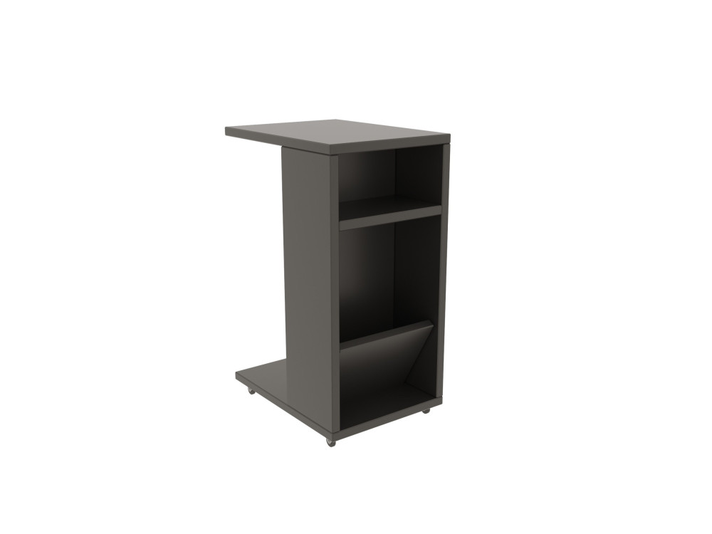 Table d'appoint en bois "Filinta" - 30 x 40 x 63 cm - Gris anthracite