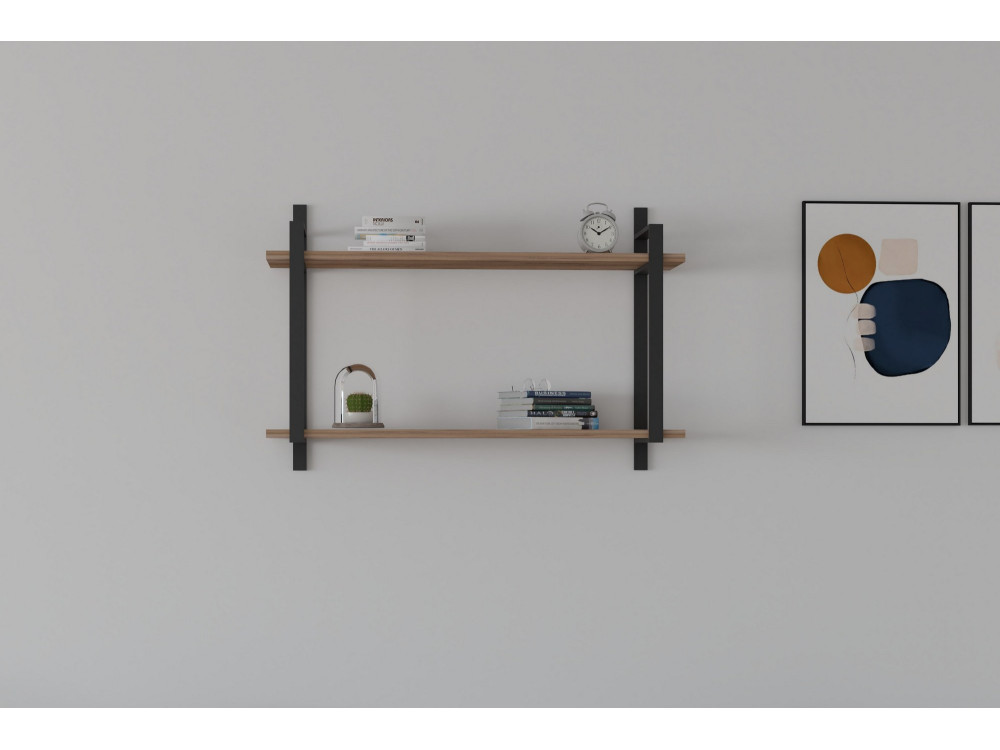 Étagère murale en bois "Abat" - 90 x 22 x 60 cm - Noyer