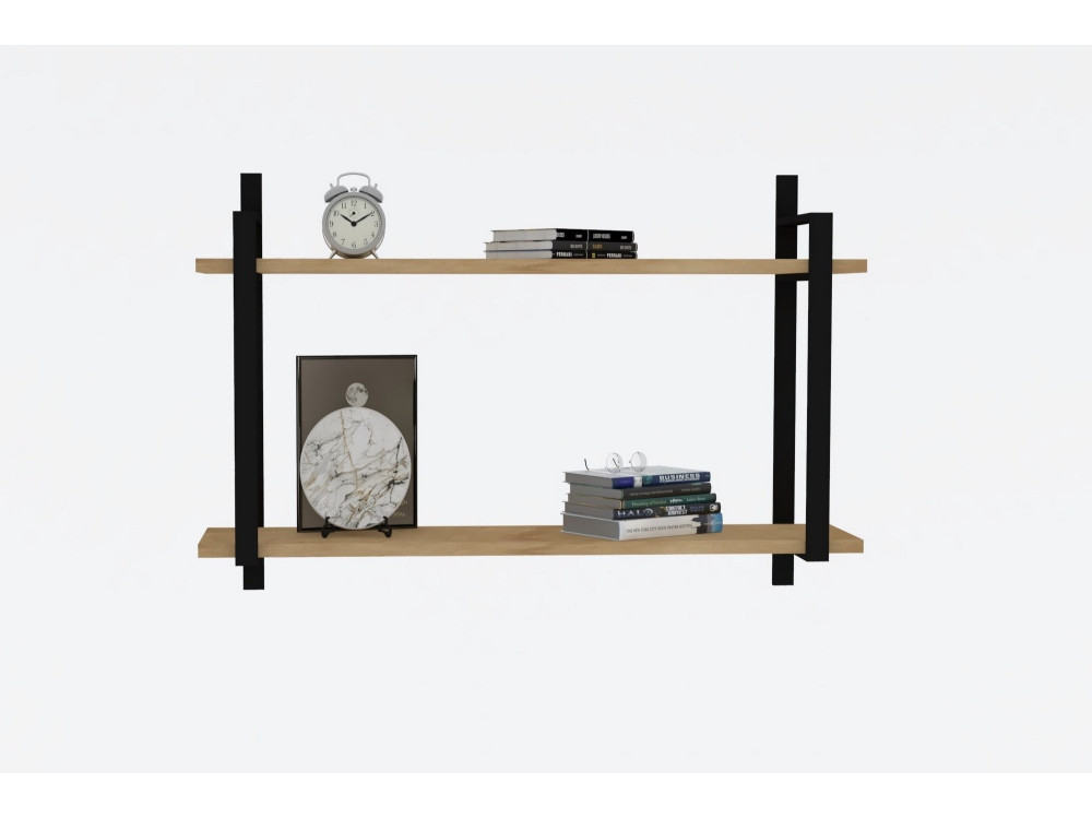 Étagère murale en bois "Abat" - 90 x 22 x 60 cm - Noyer