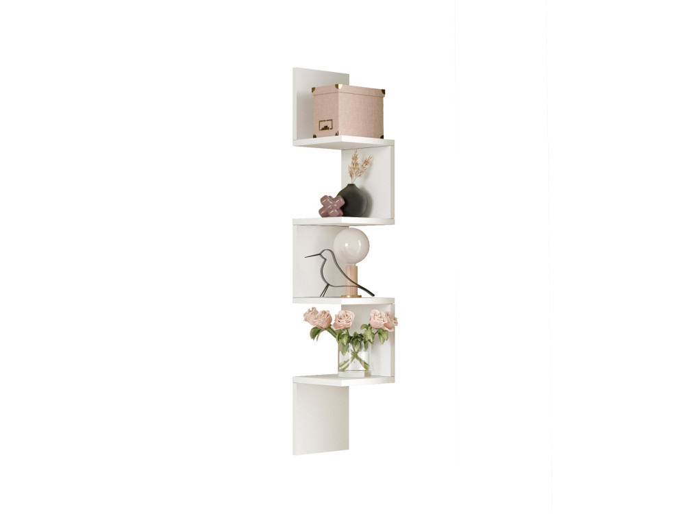 Étagère Murale en bois "WL9" - 22 x 22 x 117 cm - Blanc