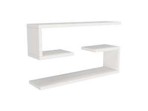 Étagère murale en bois "Jenika" - 60 x 14 x 18 cm - Blanc