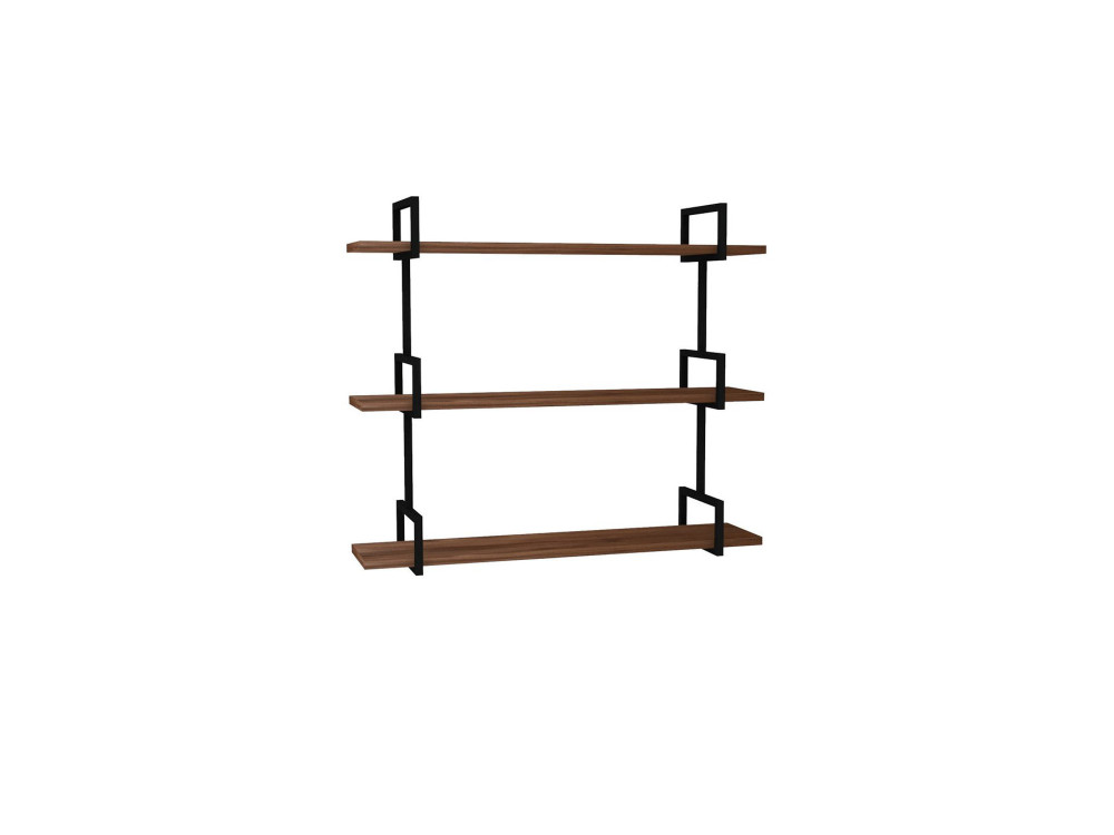 Étagère murale en bois "Uras" - 87 x 22 x 76 cm - Noyer