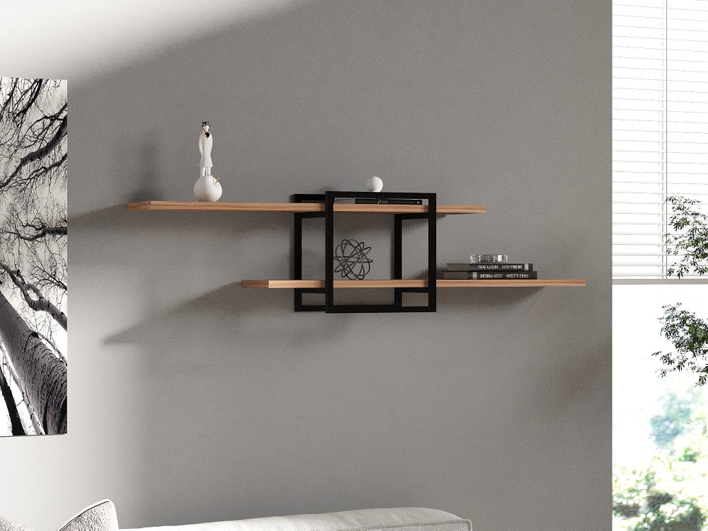 Étagère murale en bois "Mone" - 120 x 18 x 30 cm - Pin atlantique
