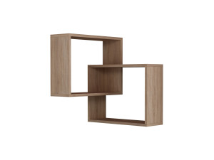 Étagère murale en bois "Ring" - 68 x 60 x 68 cm - Chêne de Sonoma