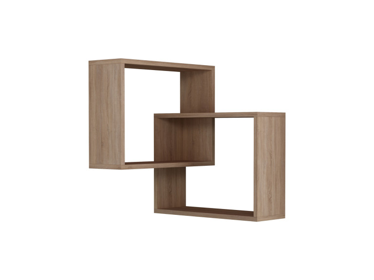 Étagère murale en bois "Ring" - 68 x 60 x 68 cm - Chêne de Sonoma