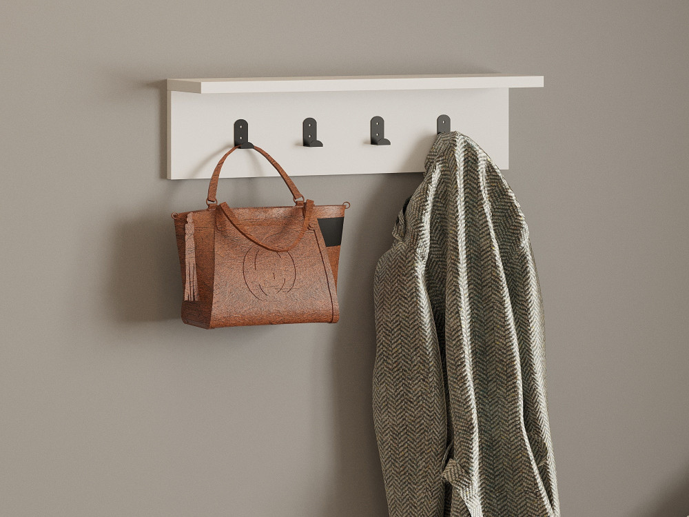 Étagère murale en bois "Ayla" - 60 x 16 x 14 cm - Blanc