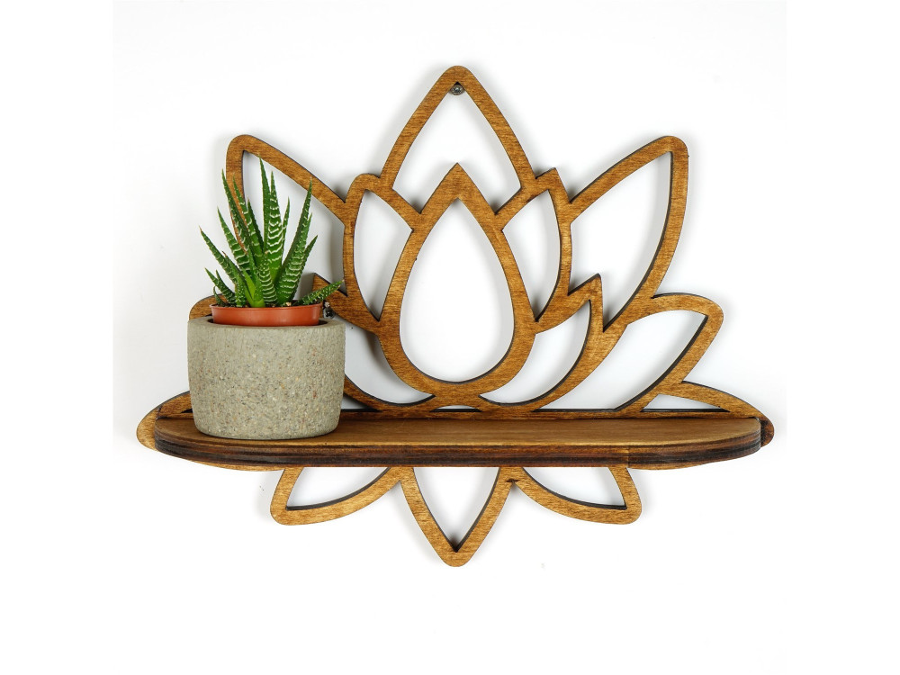 Étagère murale en bois "Raf264" - 33 x 10 x 26 cm - Noyer