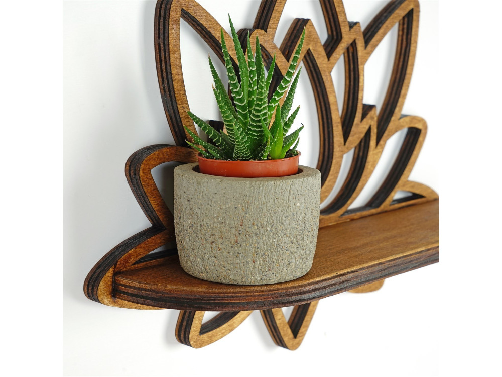 Étagère murale en bois "Raf264" - 33 x 10 x 26 cm - Noyer