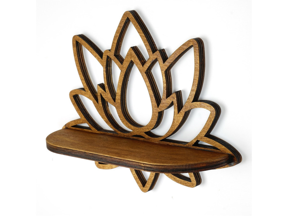 Étagère murale en bois "Raf264" - 33 x 10 x 26 cm - Noyer