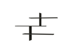 Étagère murale en bois "Leo" - 123 x 22 x 80 cm - Anthracite