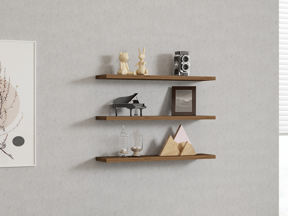 Étagère murale en bois "Boss" - 60 x 1 x 14 cm  - Noyer