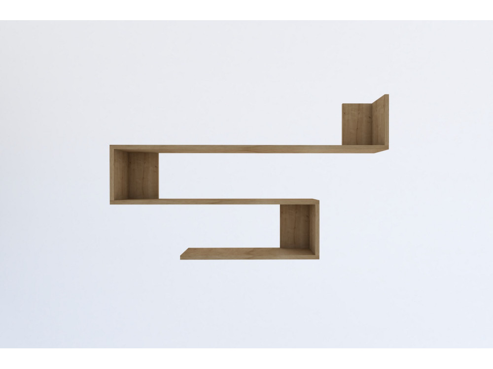 Étagère murale en bois "Penne" - 120 x 20 x 71 cm - Chêne Saphir