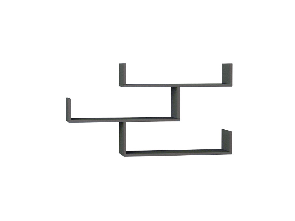 Étagère murale en bois "Tibet" - 120 x 22 x 67 cm - Anthracite