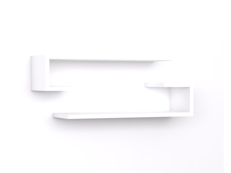 Étagère murale en bois "Eldo" - 60 x 19 x 15 cm - Blanc