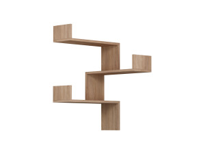 Étagère murale en bois "Luksa" - 60 x 90 x 60 cm - Chêne