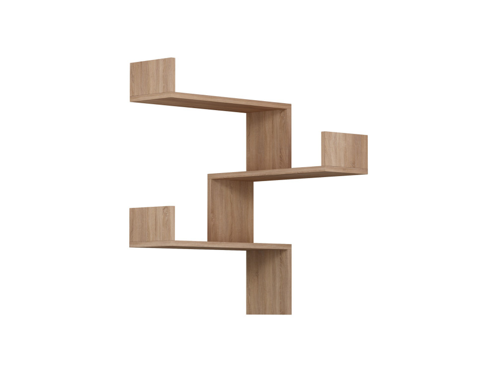 Étagère murale en bois "Luksa" - 60 x 90 x 60 cm - Chêne