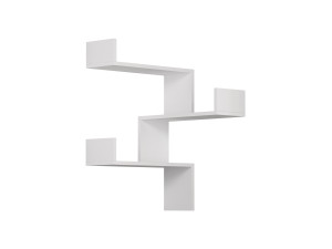 Étagère murale en bois "Luksa" - 60 x 60 x 90 cm - Blanc