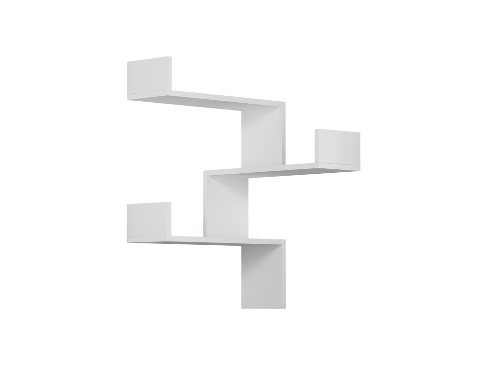 Étagère murale en bois "Luksa" - 60 x 60 x 90 cm - Blanc