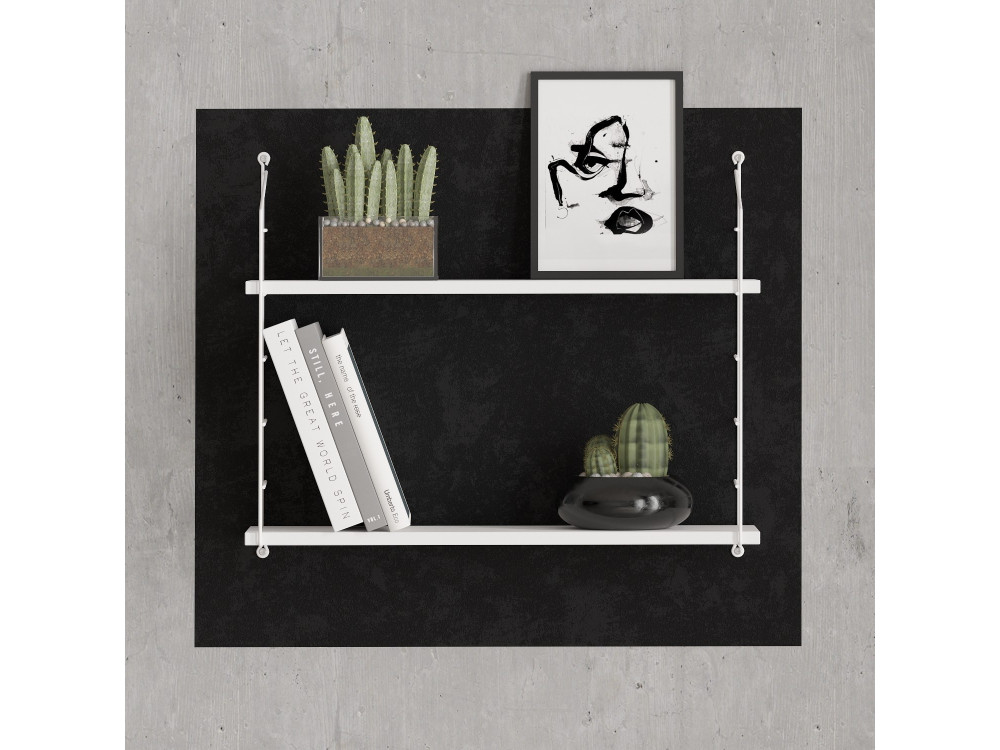 Étagère murale en bois "Armoni" - 72 x 20 x 58 cm - Blanc