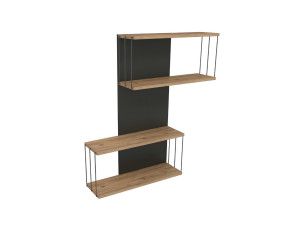 Étagère murale en bois "Destan" - 65 x 19 x 96 cm - Marron