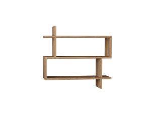 Étagère murale en bois "Paralel" - 70 x 22 x 65 cm - Marron
