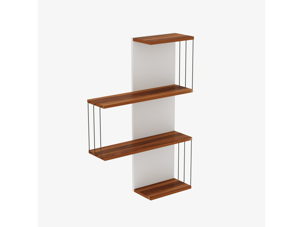 Étagère murale en bois "Cambel" - 64 x 19 x 96 cm - Marron