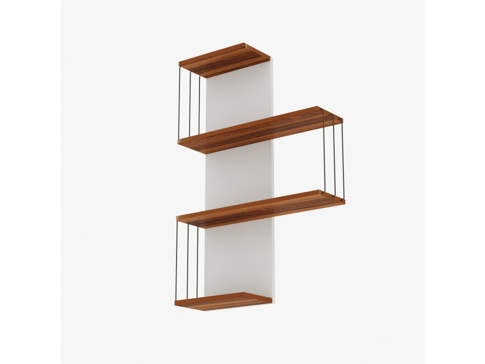 Étagère murale en bois "Cambel" - 64 x 19 x 96 cm - Marron