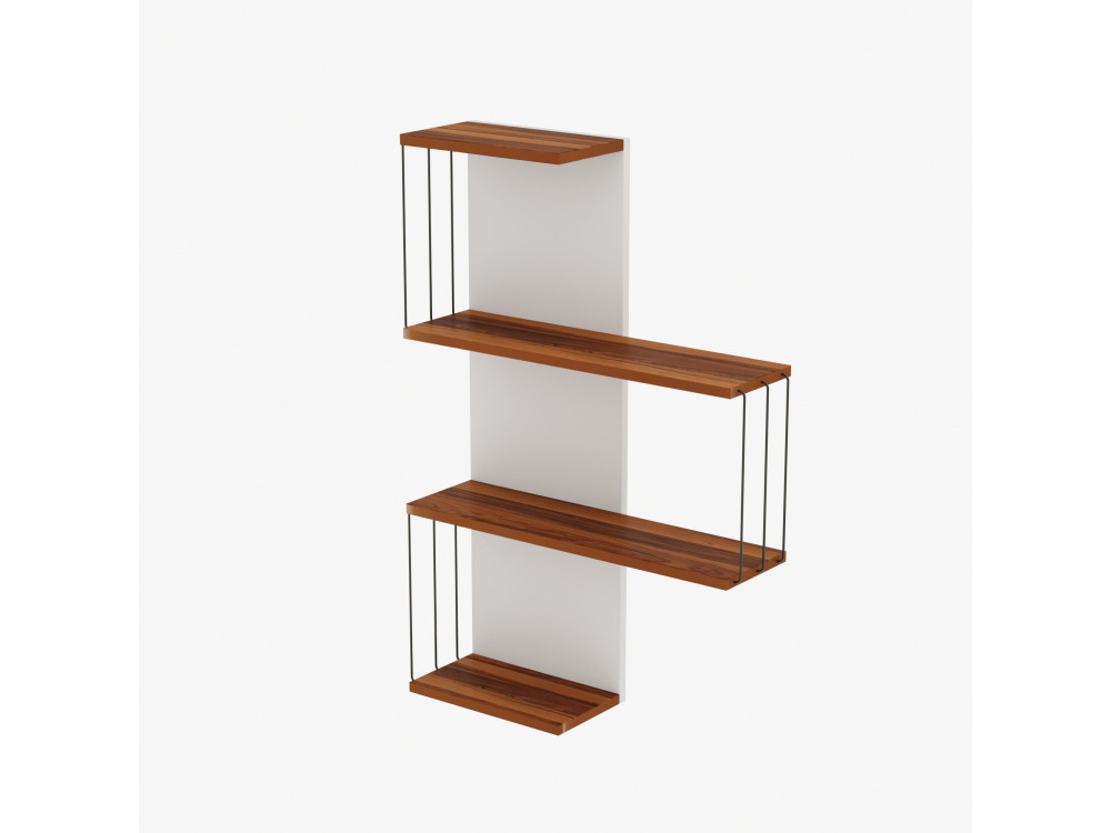 Étagère murale en bois "Cambel" - 64 x 19 x 96 cm - Marron