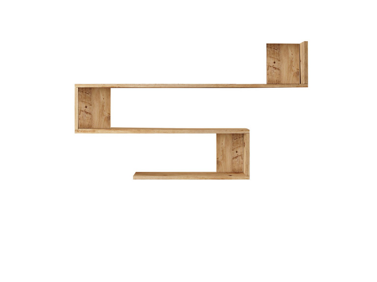 Étagère murale en bois "Wlad" - 120 x 14 x 71 cm - Marron