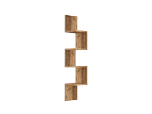 Étagère murale en bois "Lula" - 22 x 22 x 117 cm - Marron