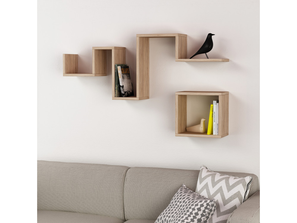 Étagère murale en bois "Follow" - 116 x 20 x 45 cm - Marron