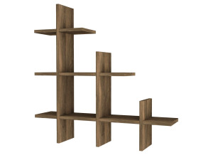 Étagère murale en bois "Juke" - 76 x 18 x 80 cm - Marron