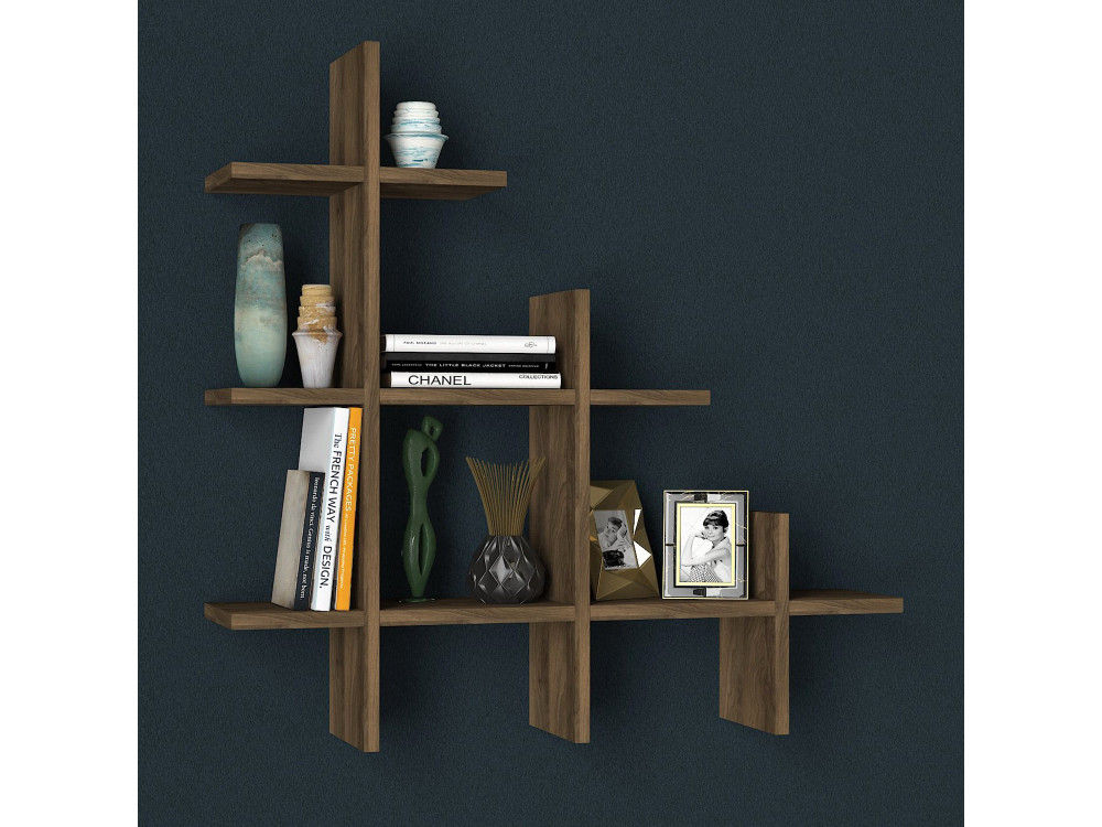 Étagère murale en bois "Juke" - 76 x 18 x 80 cm - Marron