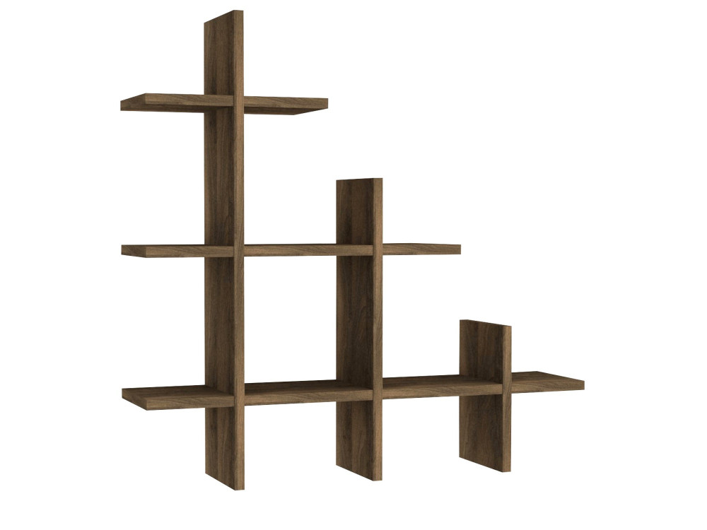 Étagère murale en bois "Juke" - 76 x 18 x 80 cm - Marron