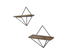 Étagères murales en bois en bois "WR046" - 30 x 14 x 30 cm - Marron