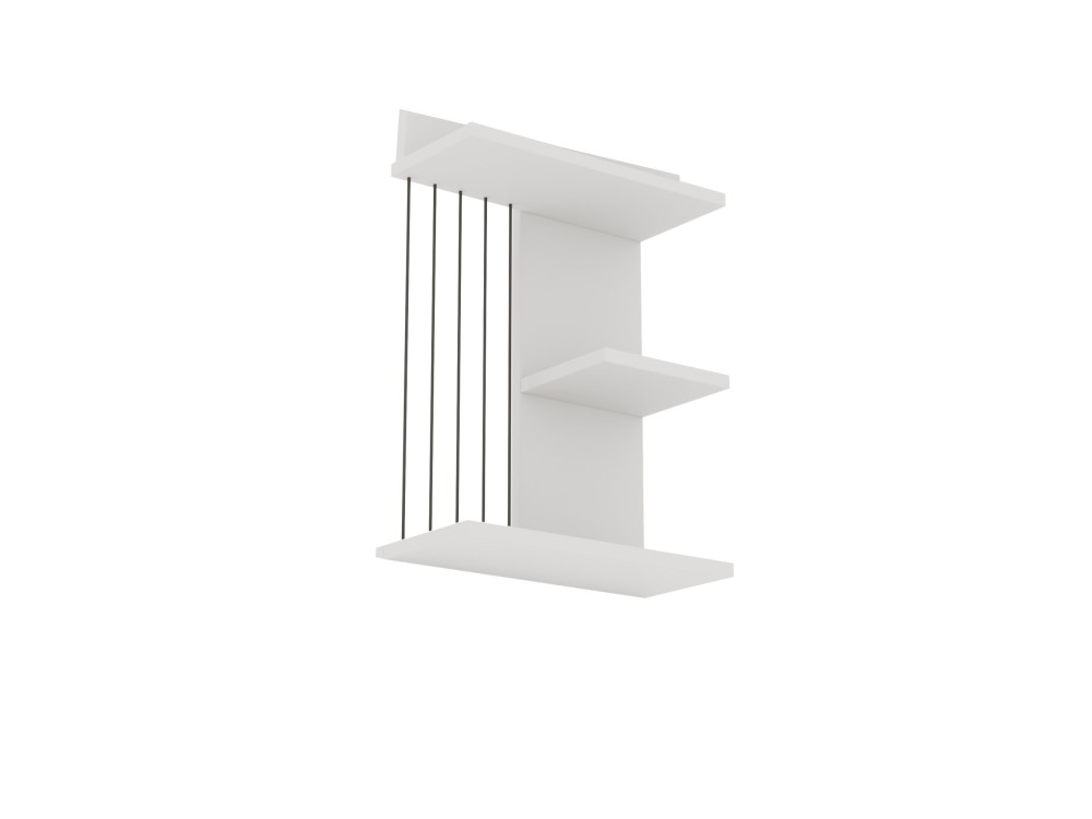 Étagère murale en bois "Kinik" - 40 x 19 x 60 cm - Blanc