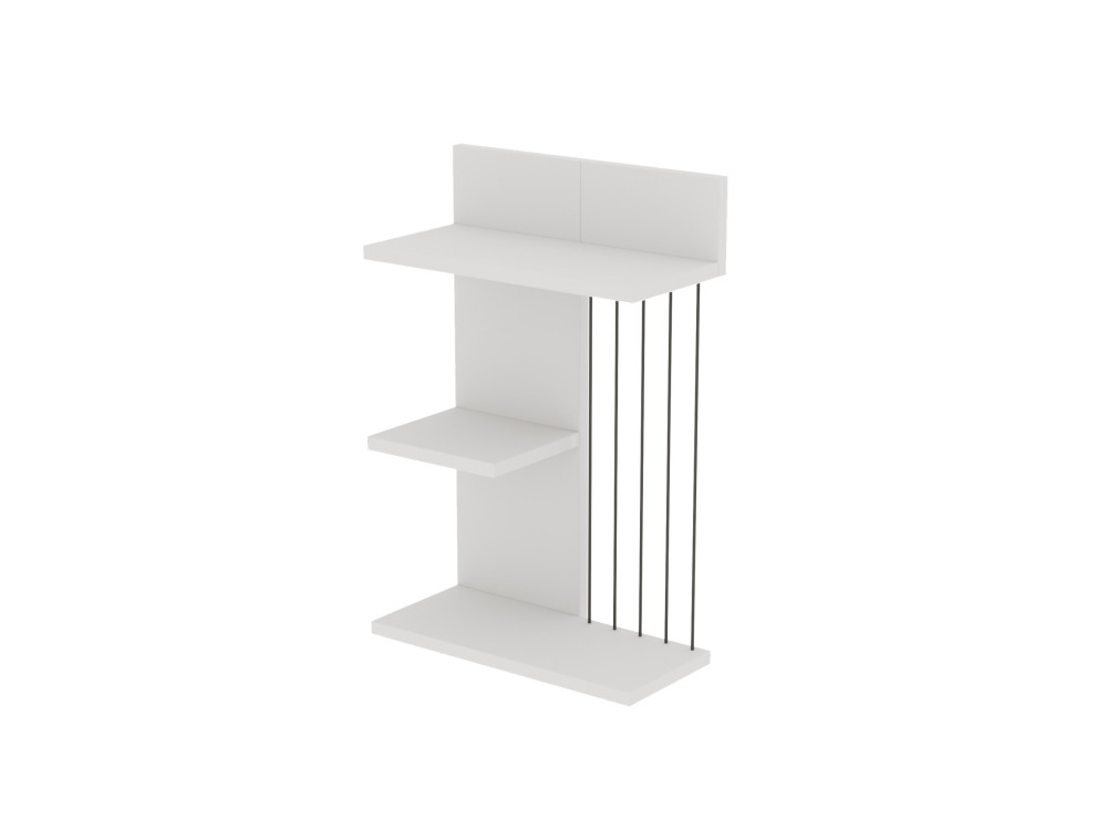 Étagère murale en bois "Kinik" - 40 x 19 x 60 cm - Blanc