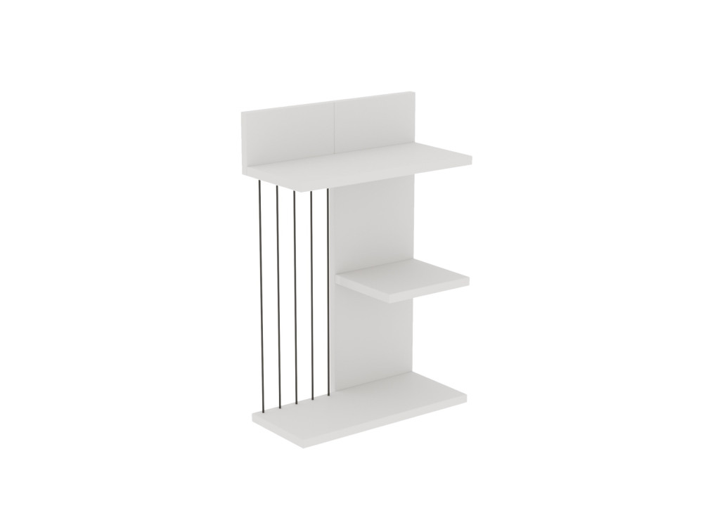 Étagère murale en bois "Kinik" - 40 x 19 x 60 cm - Blanc