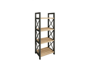 Étagère multifonctionnelle en bois "Mini" - 23 x 18 x 64 cm - Noir