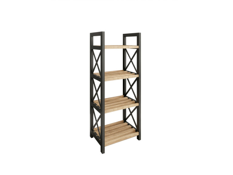 Étagère multifonctionnelle en bois "Mini" - 23 x 18 x 64 cm - Noir
